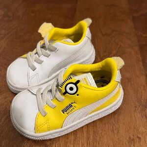 Puma Kids Yellow and White Minions Sneakers